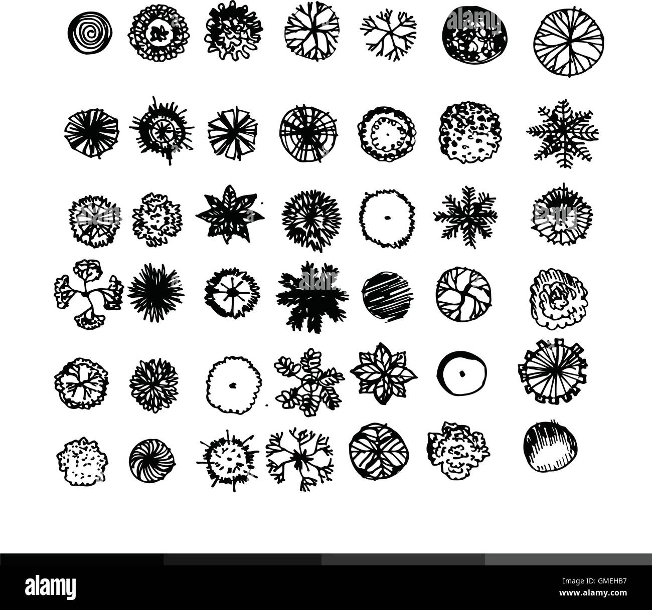 Hand Draw Tree Icon Illustration design Stock Vector Image & Art - Alamy