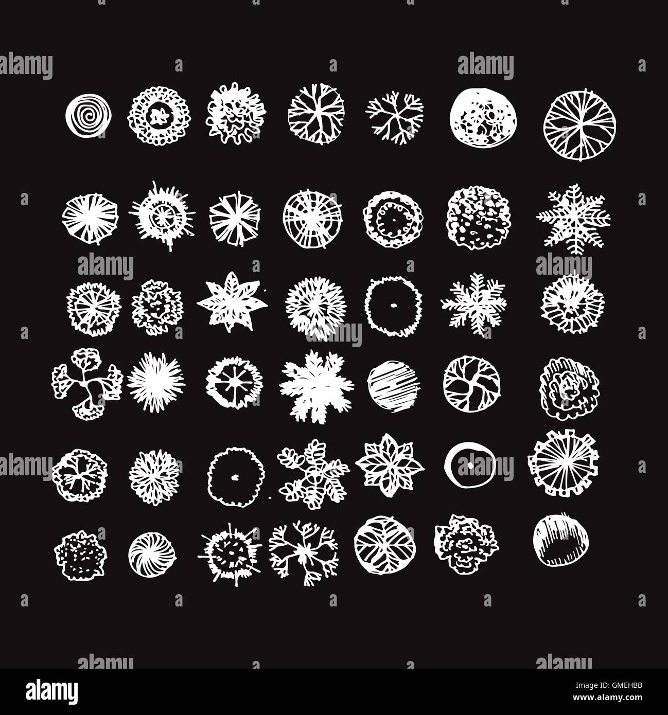 Hand Draw Tree Icon Illustration design Stock Vector Image & Art - Alamy