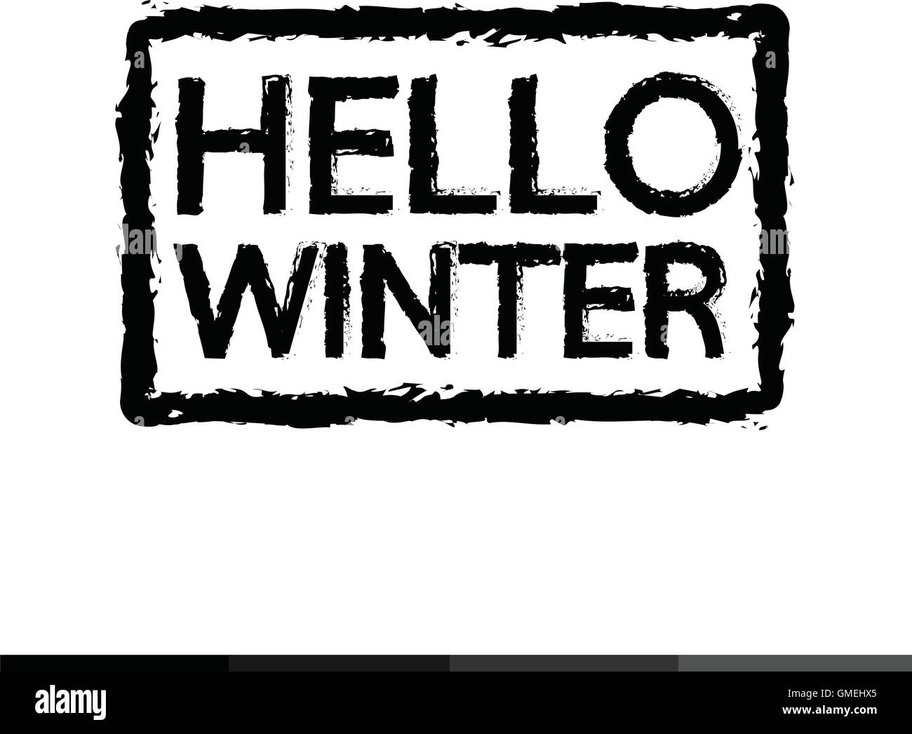Hello winter banner lettering Black and White Stock Photos & Images - Alamy