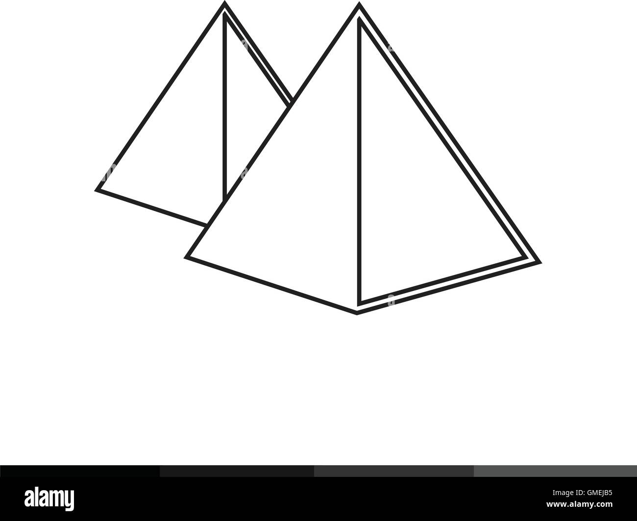 Pyramid egypt isolated icon Black and White Stock Photos & Images - Alamy