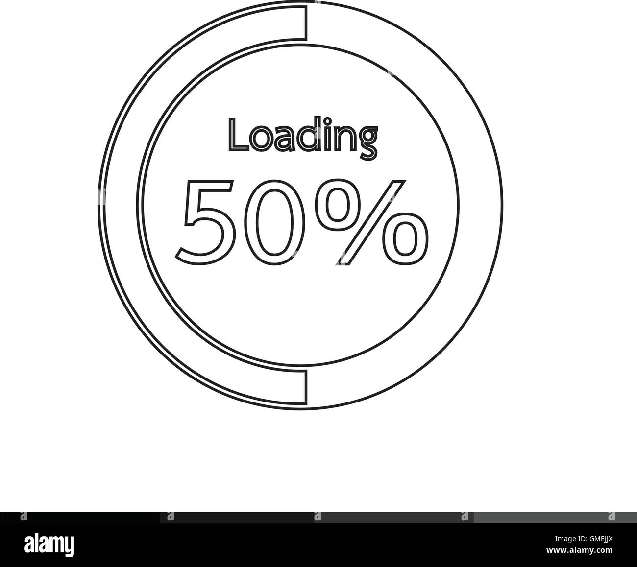 Circle Loading , Progress Bars indicator Icon Illustration design Stock ...