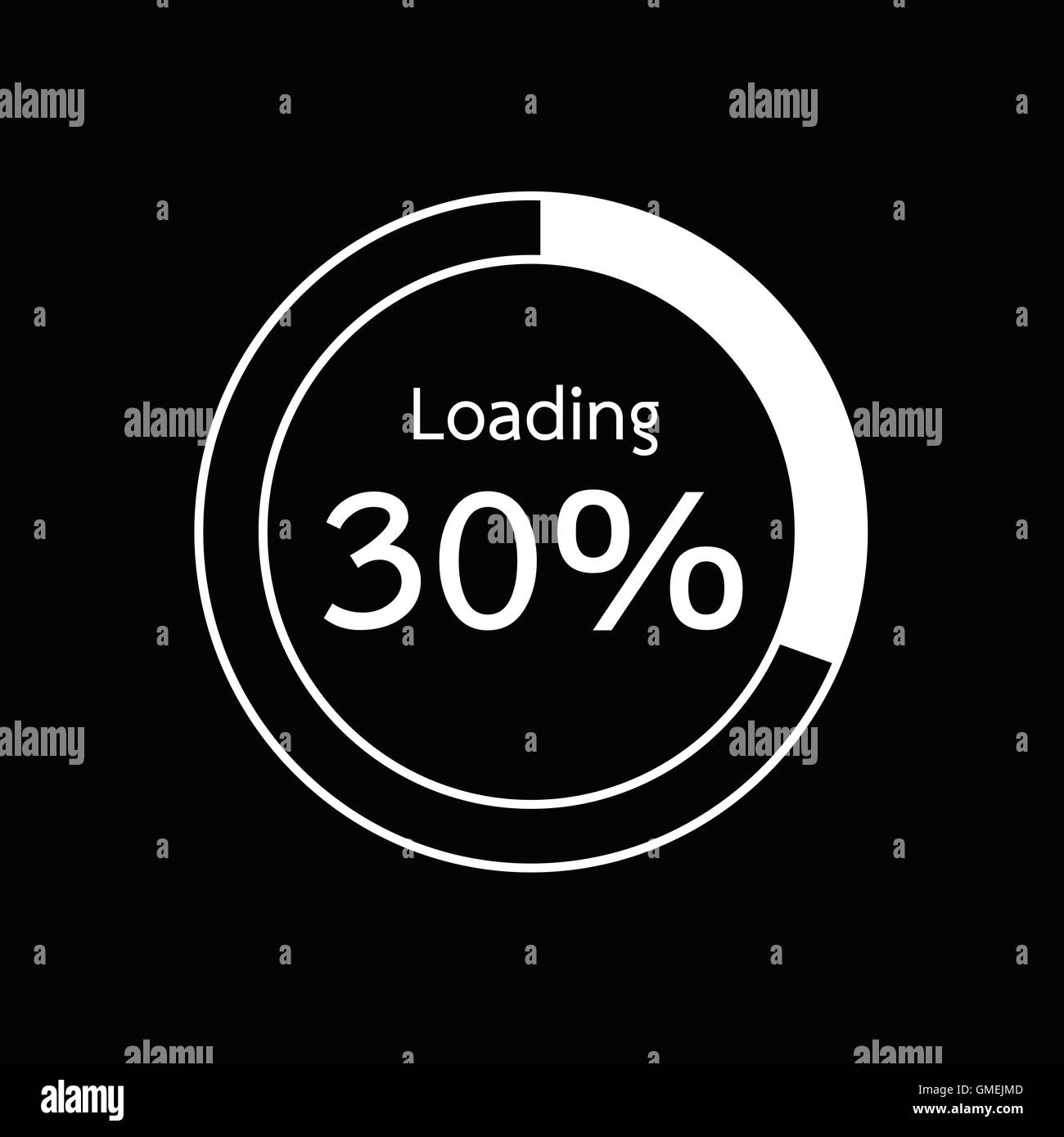 Circle Loading , Progress Bars indicator Icon Illustration design Stock ...