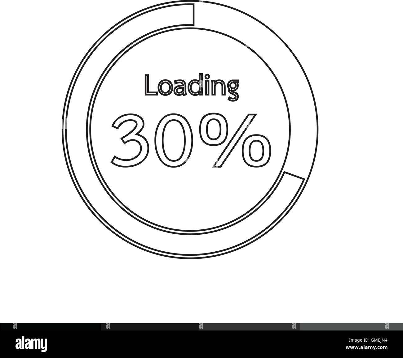 Circle Loading , Progress Bars indicator Icon Illustration design Stock ...