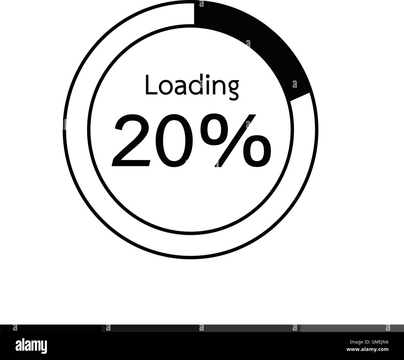 Circle Loading , Progress Bars indicator Icon Illustration design Stock ...