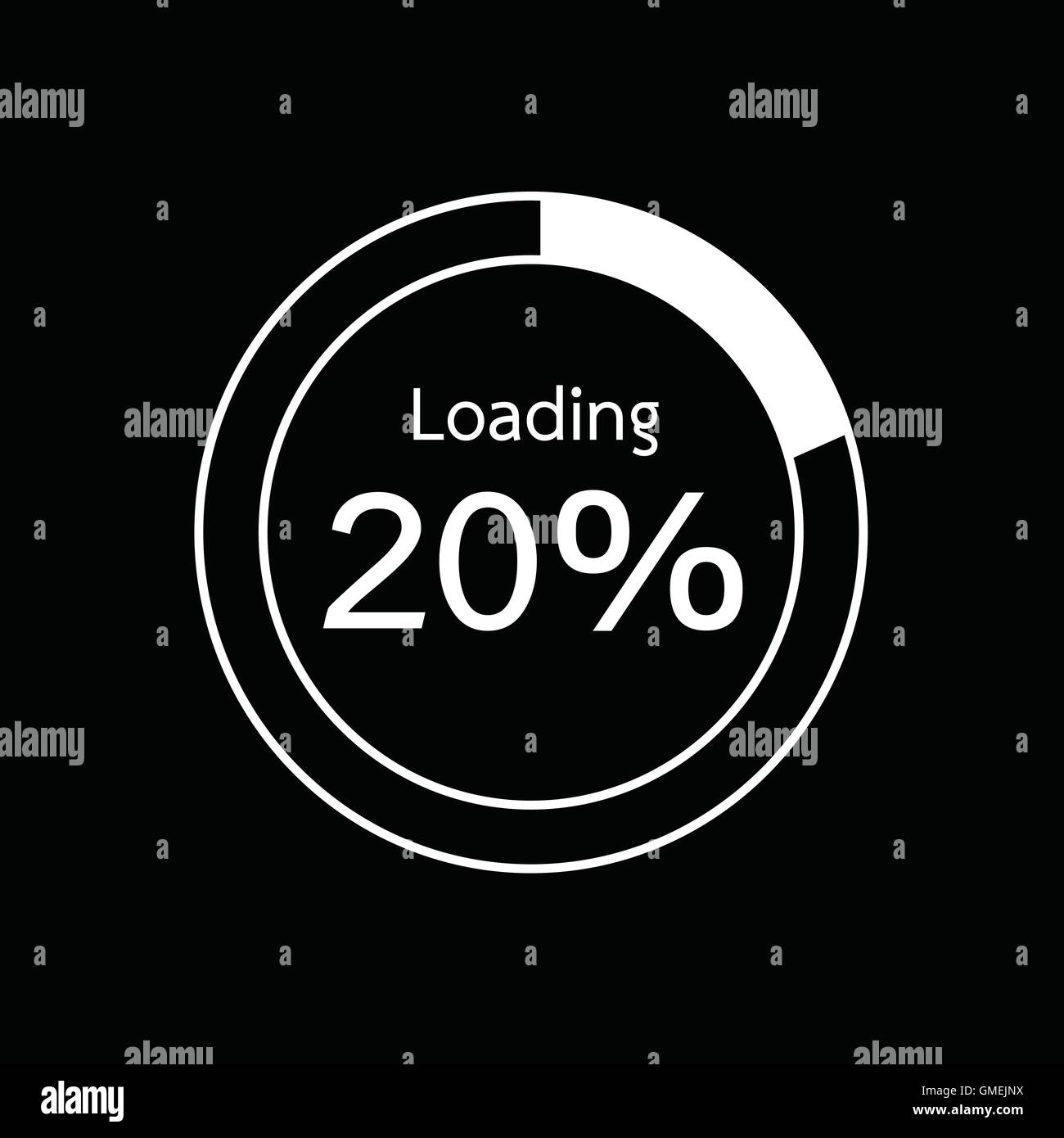 Circle Loading , Progress Bars indicator Icon Illustration design Stock ...