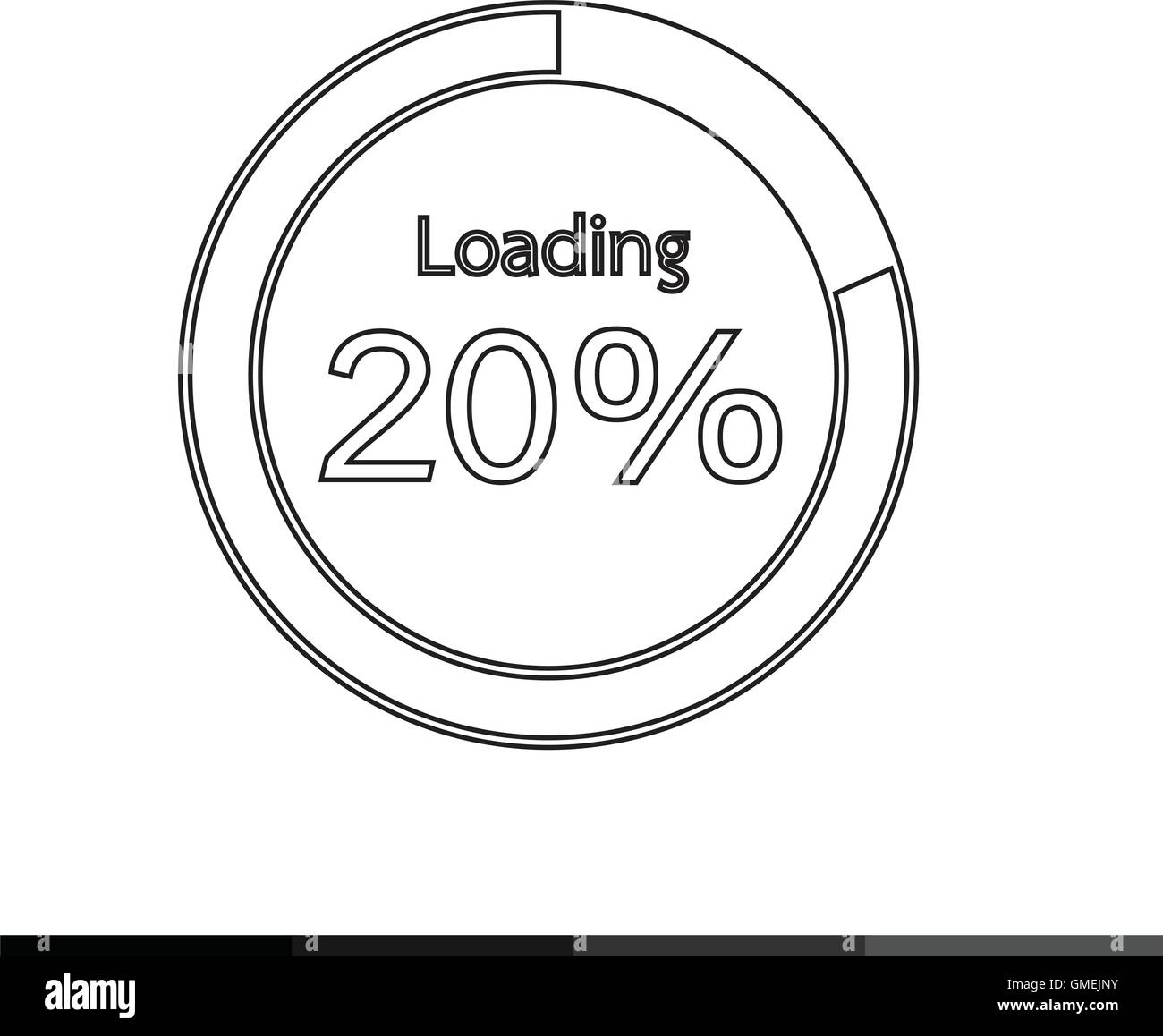 Circle Loading , Progress Bars indicator Icon Illustration design Stock ...