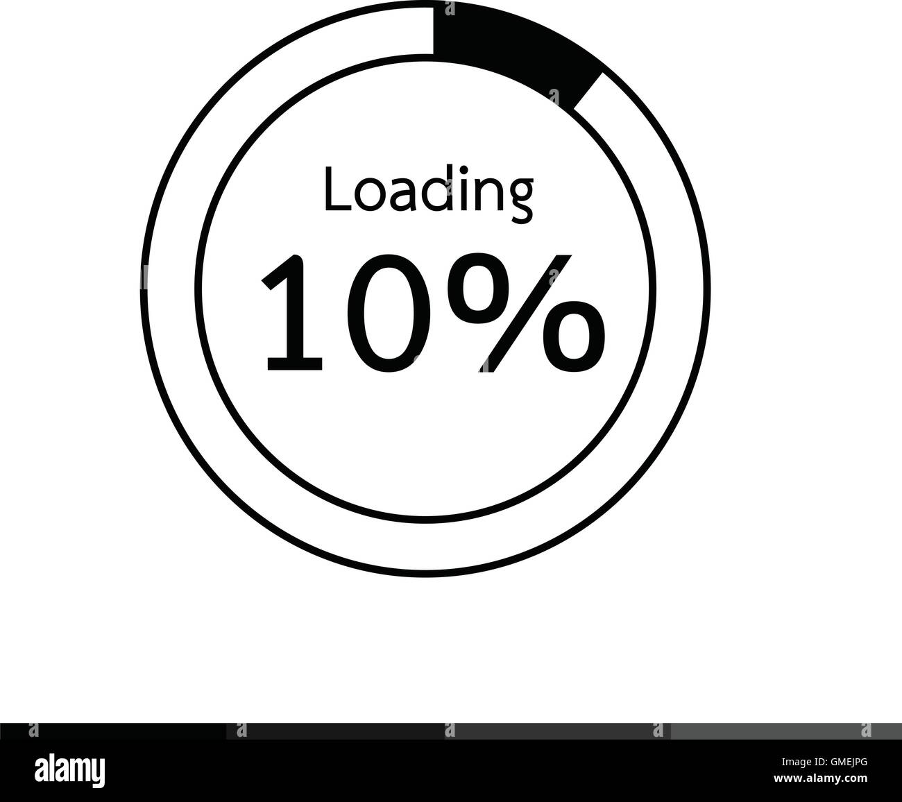 Circle Loading , Progress Bars indicator Icon Illustration design Stock ...