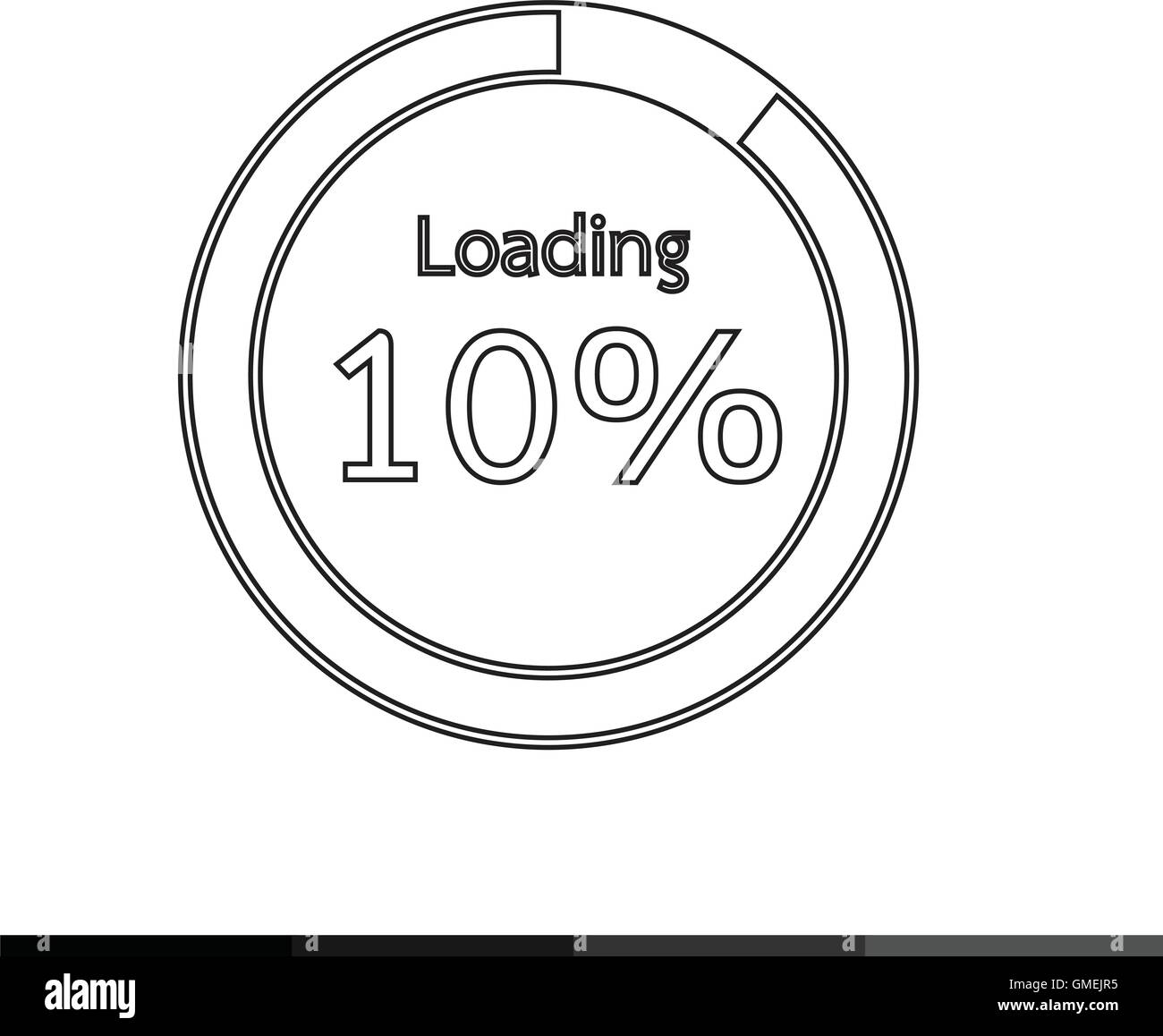 Circle Loading , Progress Bars indicator Icon Illustration design Stock ...