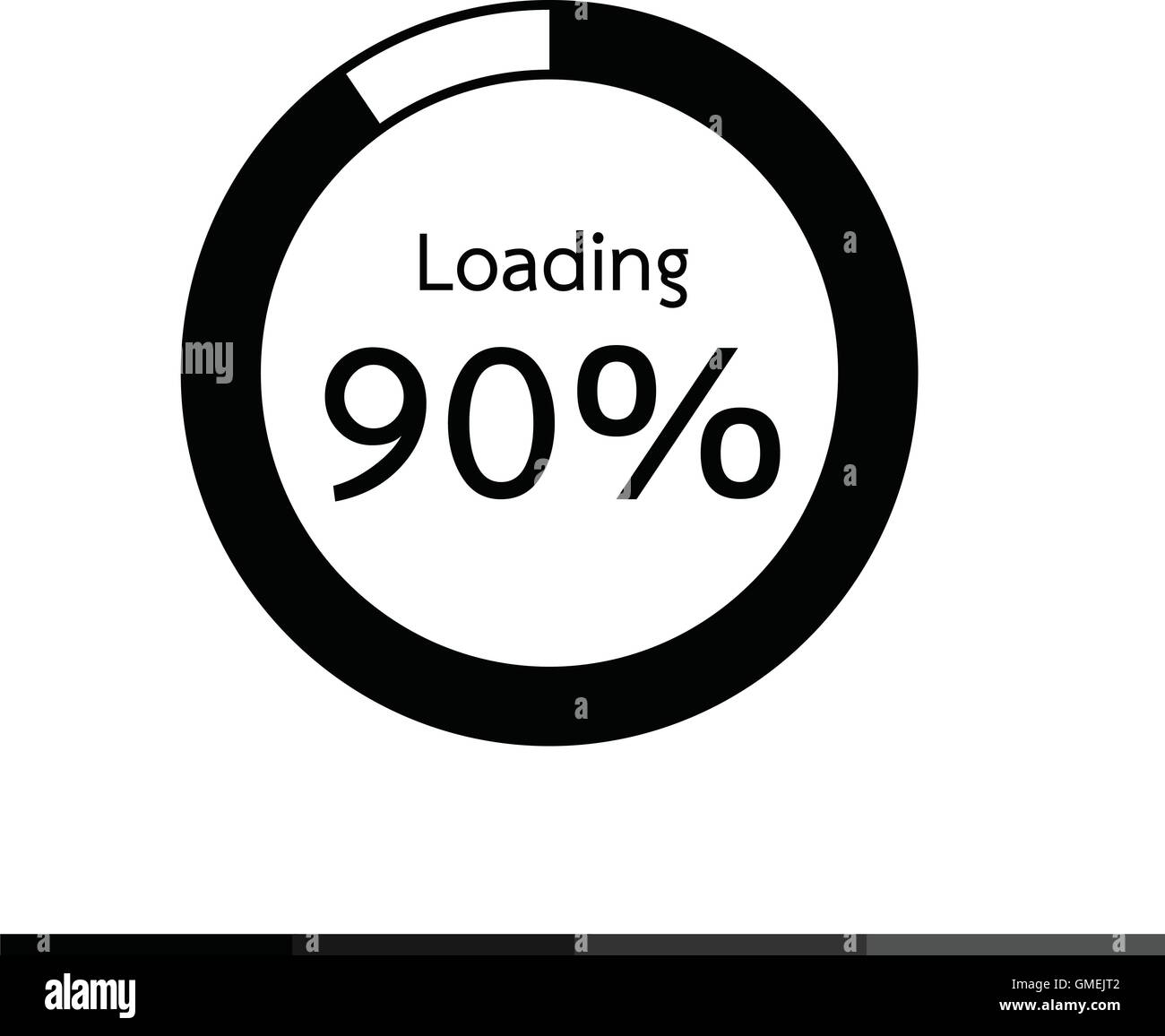 Circle Loading , Progress Bars indicator Icon Illustration design Stock ...