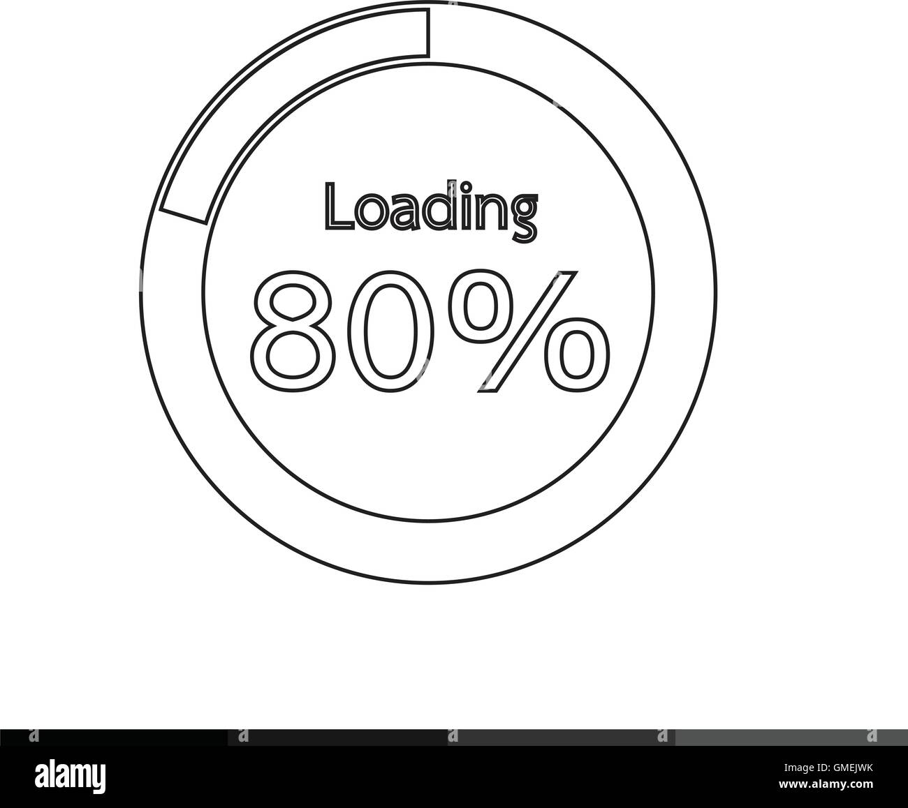 Circle Loading , Progress Bars indicator Icon Illustration design Stock ...
