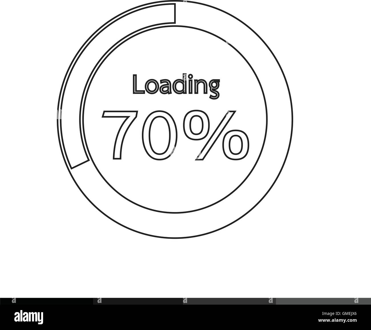 Circle Loading , Progress Bars indicator Icon Illustration design Stock ...
