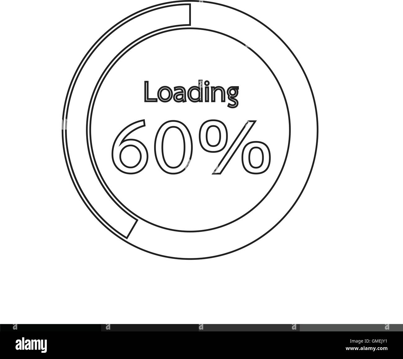 Circle Loading , Progress Bars indicator Icon Illustration design Stock ...