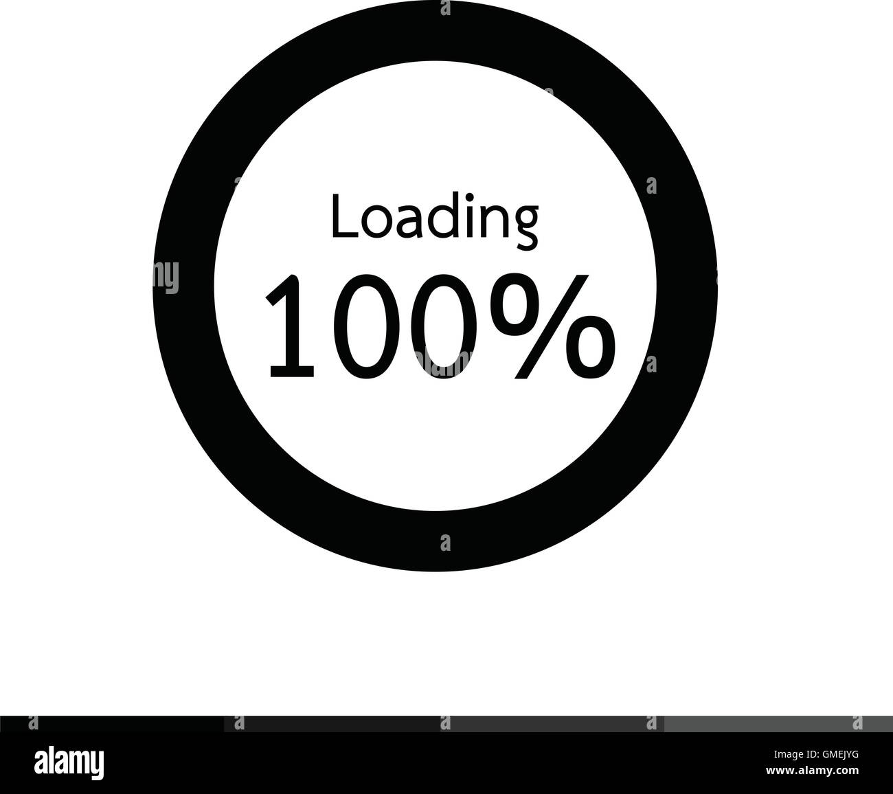 Circle Loading , Progress Bars indicator Icon Illustration design Stock ...