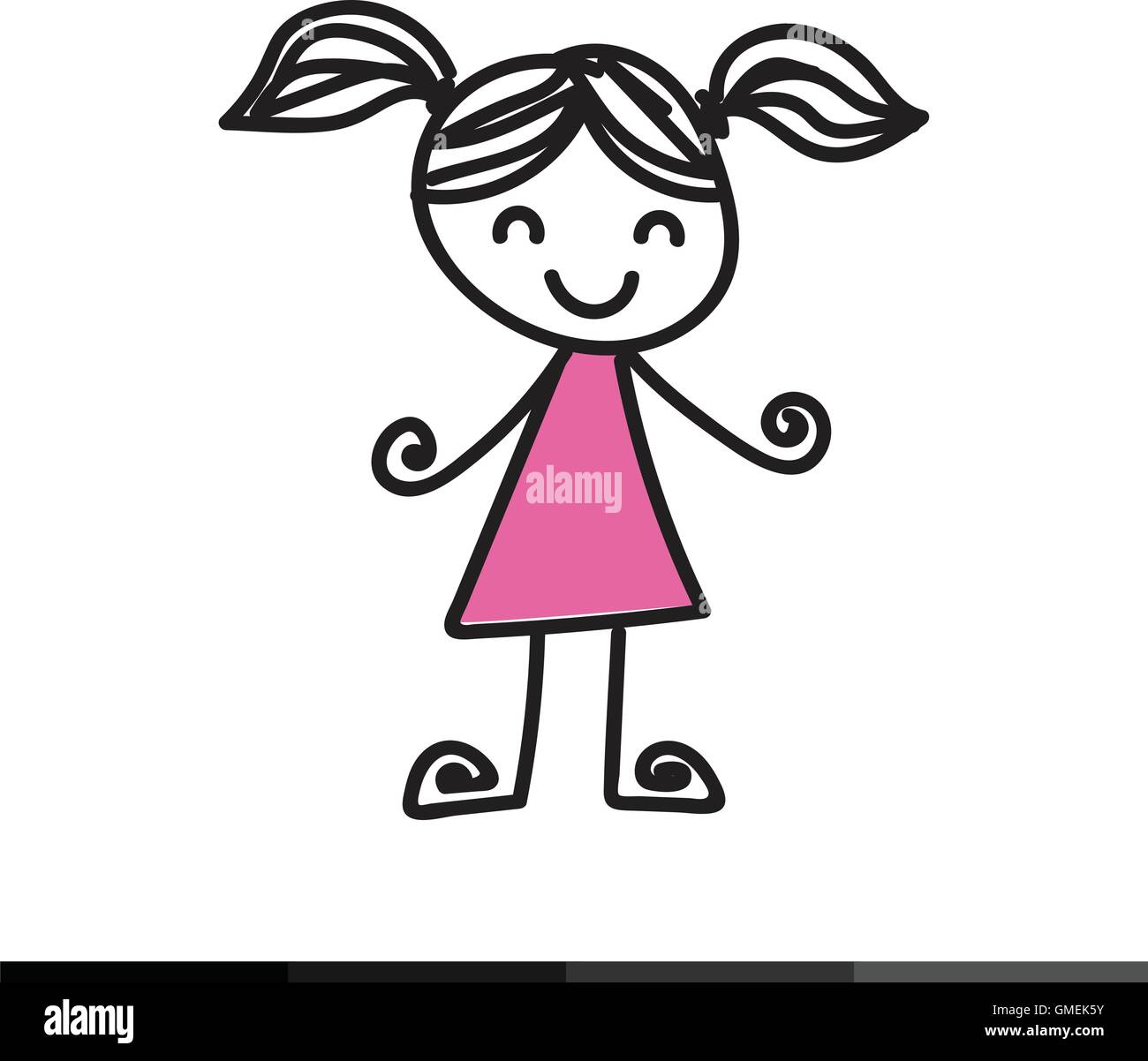 kid cartoon doodle hand drawing Illustration design Stock Vector Image ...