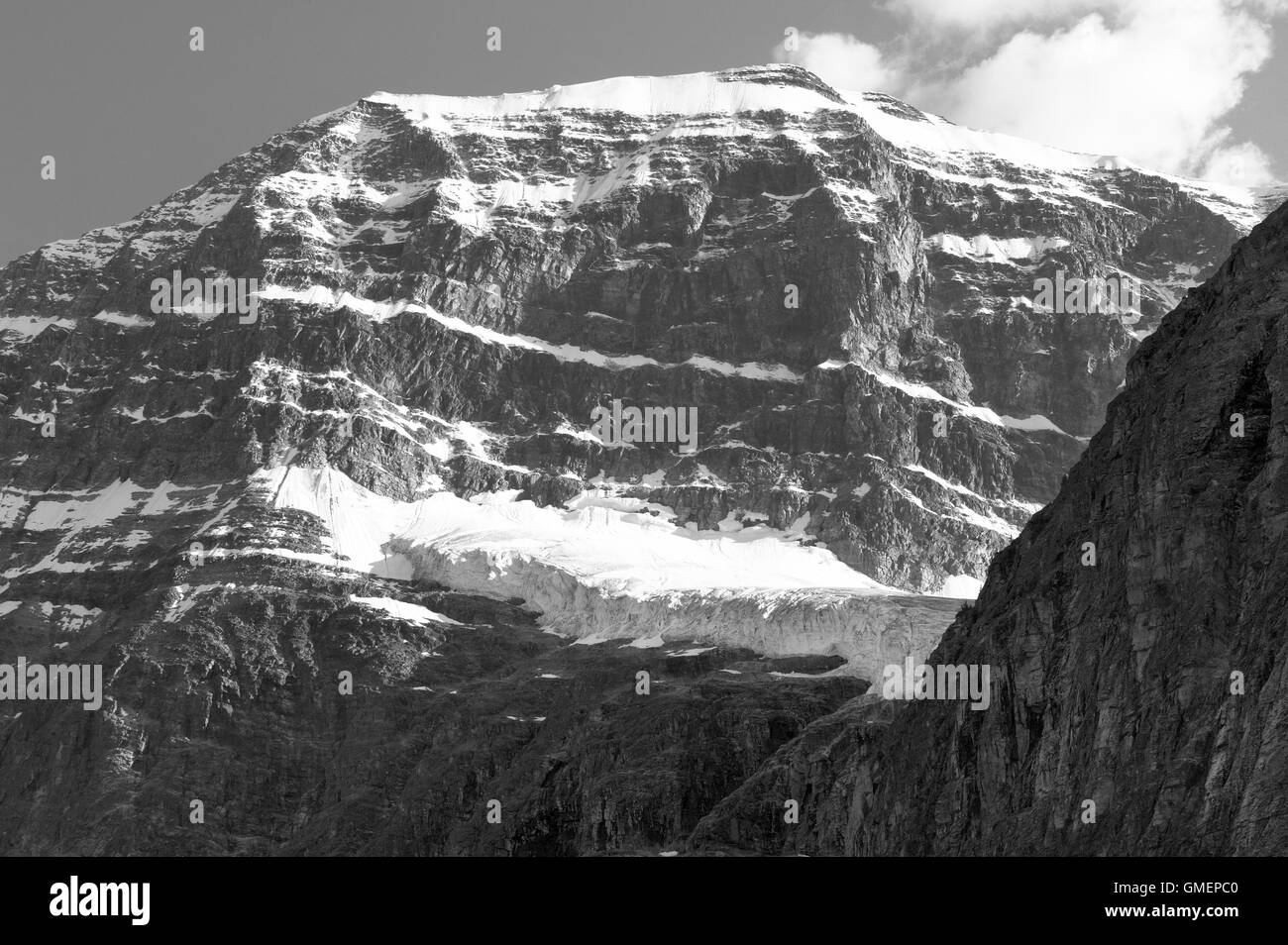 Canadian landscape with Mount Edith Cavell. Jasper. Alberta. Canada. Horizontal Stock Photo