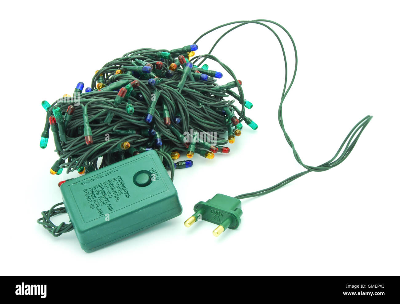 Christmas lights installation Stock Photo - Alamy