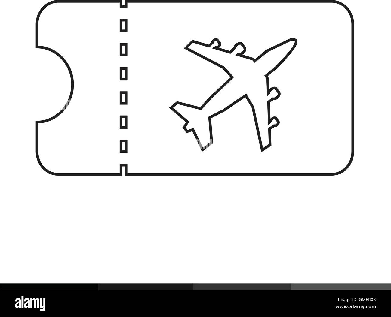 plane ticket icon illustration design Stock Vector Image & Art - Alamy