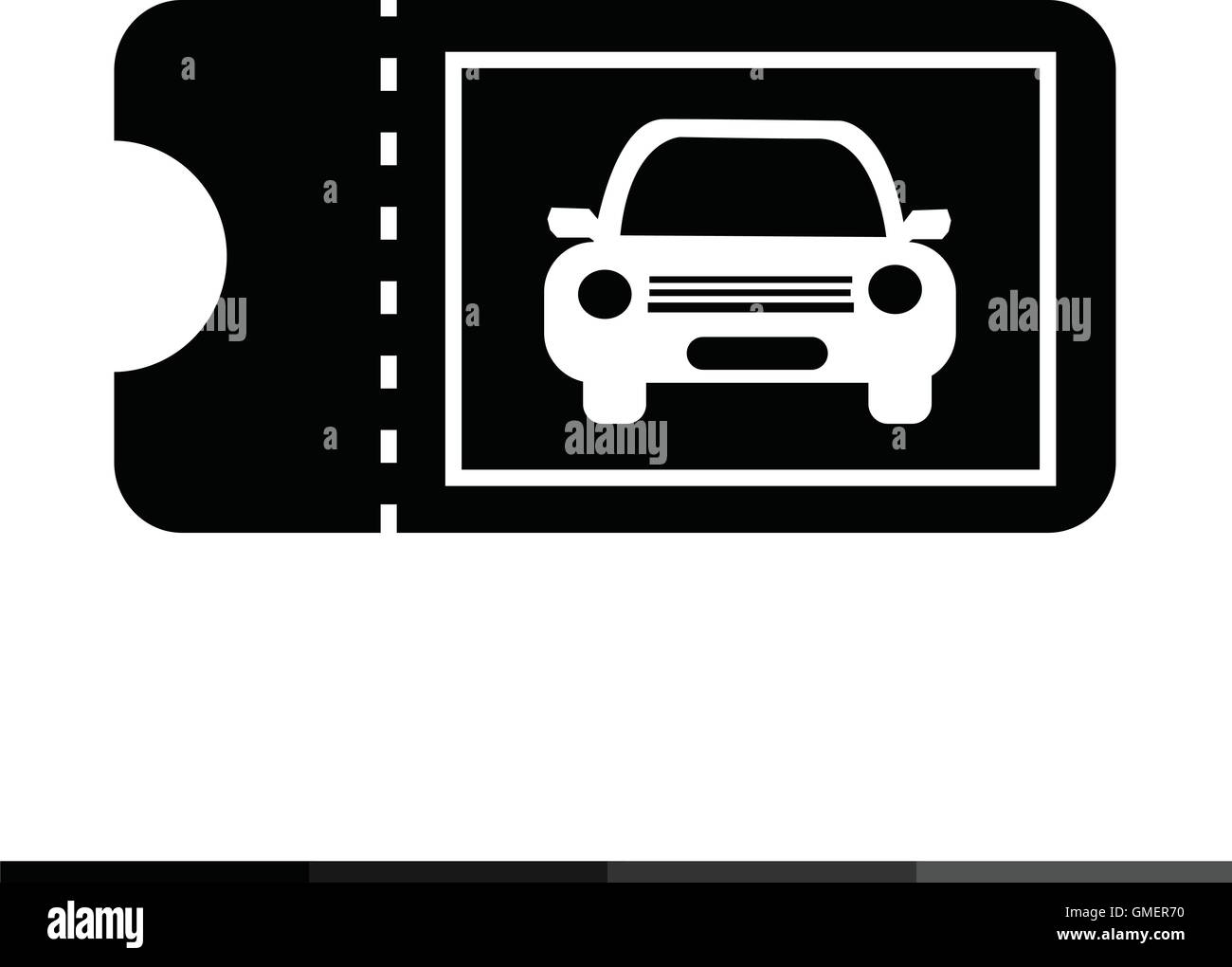 icon ticket for auto car illustration design Stock Vector Image & Art ...