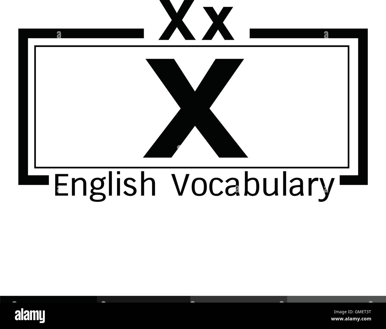 X english word vocabulary illustration design Stock Vector Image & Art ...