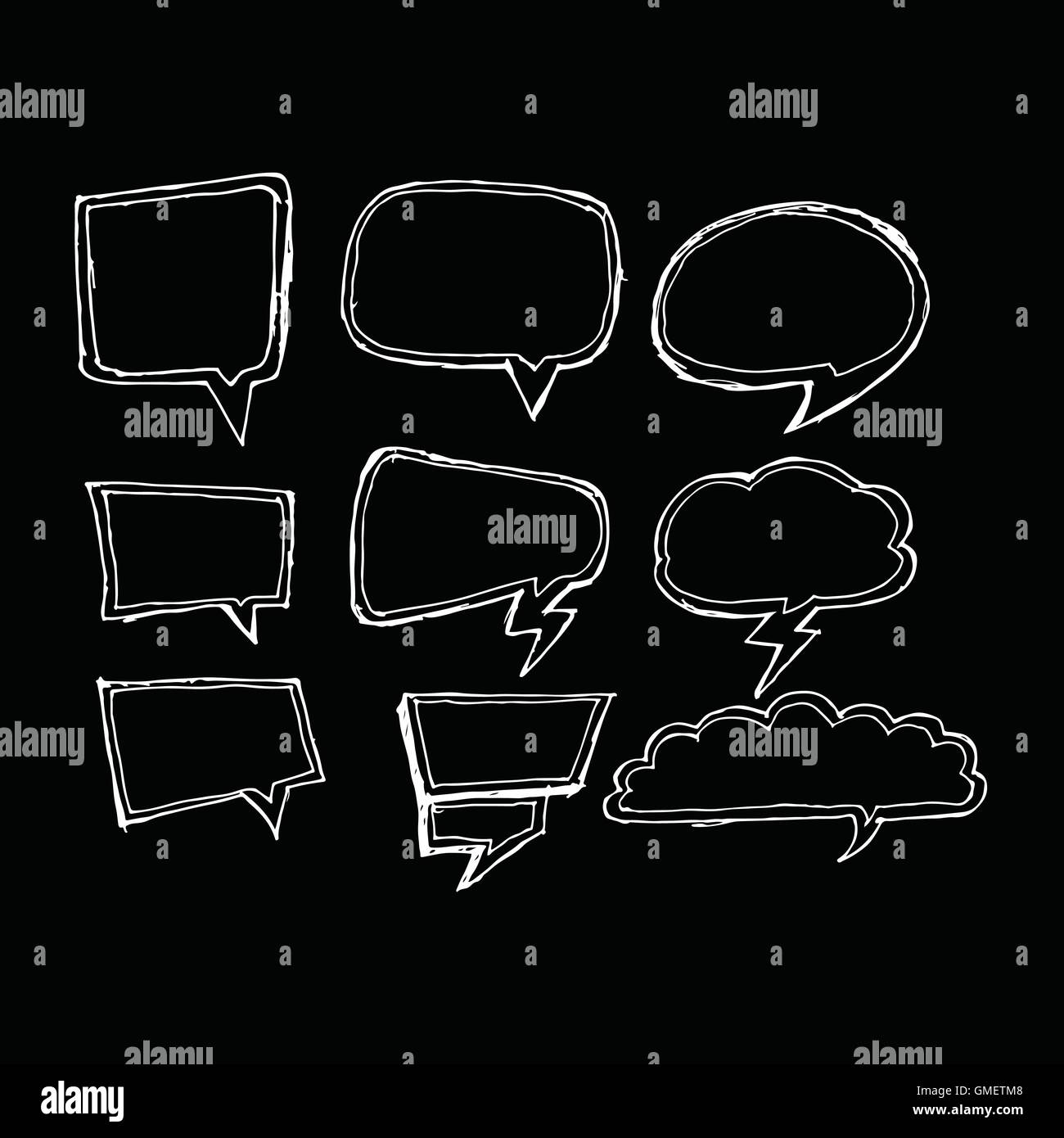 Speech bubble hand drawing illustration design Stock Vector Image & Art ...