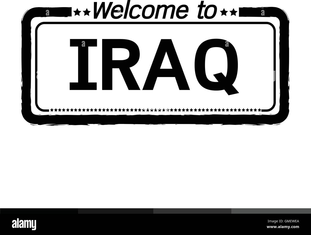 Welcome to IRAQ illustration design Stock Vector Image & Art - Alamy