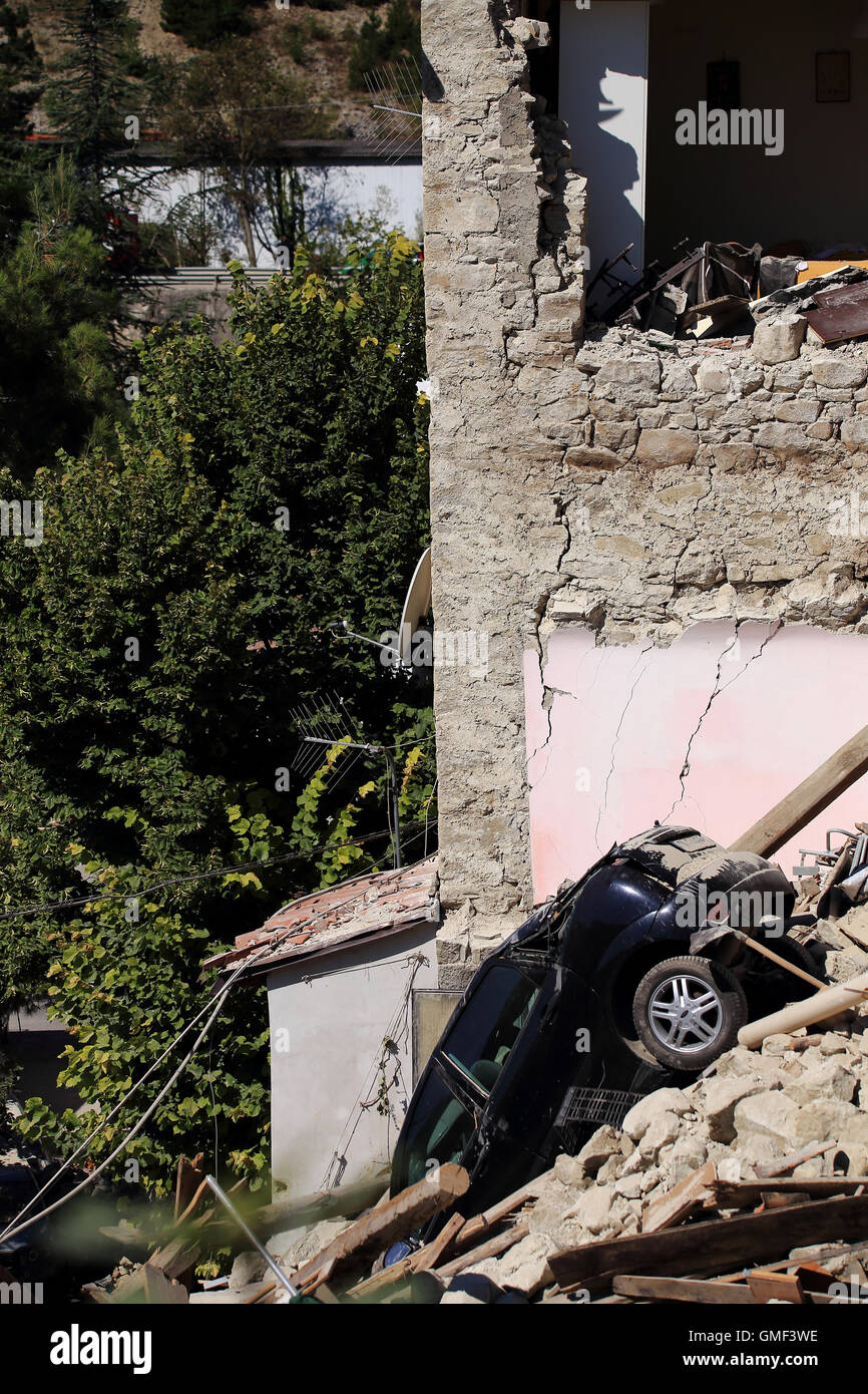 Marche Pescara del Tronto, Italy. 25th Aug, 2016. Earthquake in central Italy - Marche Pescara del Tronto Credit:  Realy Easy Star/Alamy Live News Stock Photo