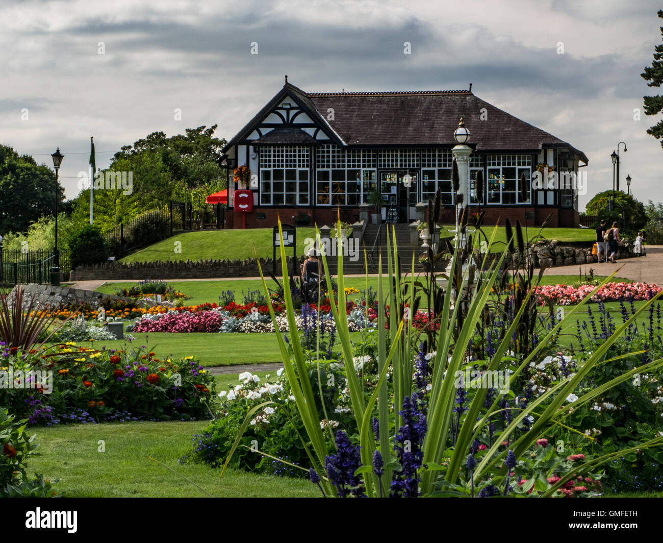 Congleton Park and pavilion, Congleton, Cheshire, England, UK Stock Photo