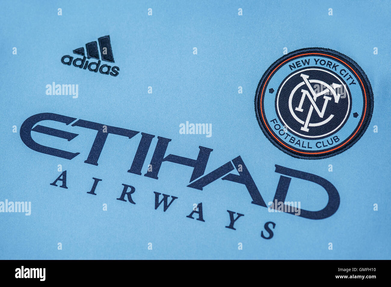 Close up of NYCFC Jersey Stock Photo