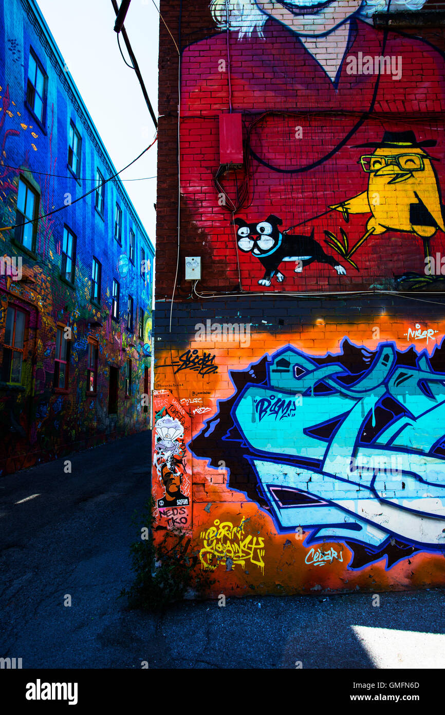 Graffiti alley fashion district Toronto Ontario Canada Stock Photo Alamy