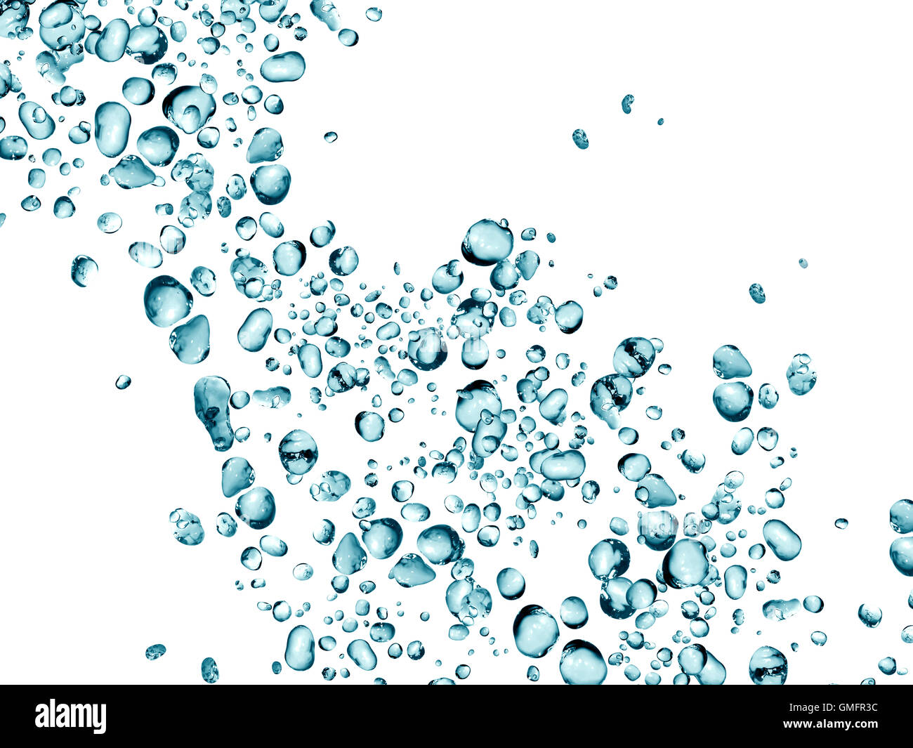 Ecology concept. Abstract water drops on white background Stock Photo ...