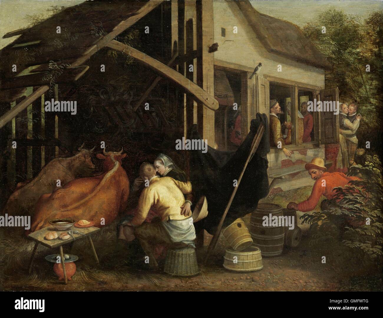 Couples Making Love At A Country Inn By Aert Pietersz C 1570 90 Dutch Painting Oil On Panel The Couple Foreground Embrace Couples Making Love At A Country Inn By Aert Pietersz C 1570 90 Dutch Painting Oil On Panel The Couple Foreground Embrace