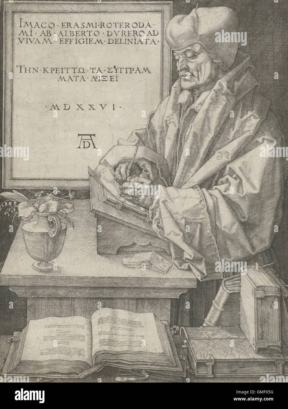Portrait of Erasmus by Albrecht Durer, 1526, German Renaissance
