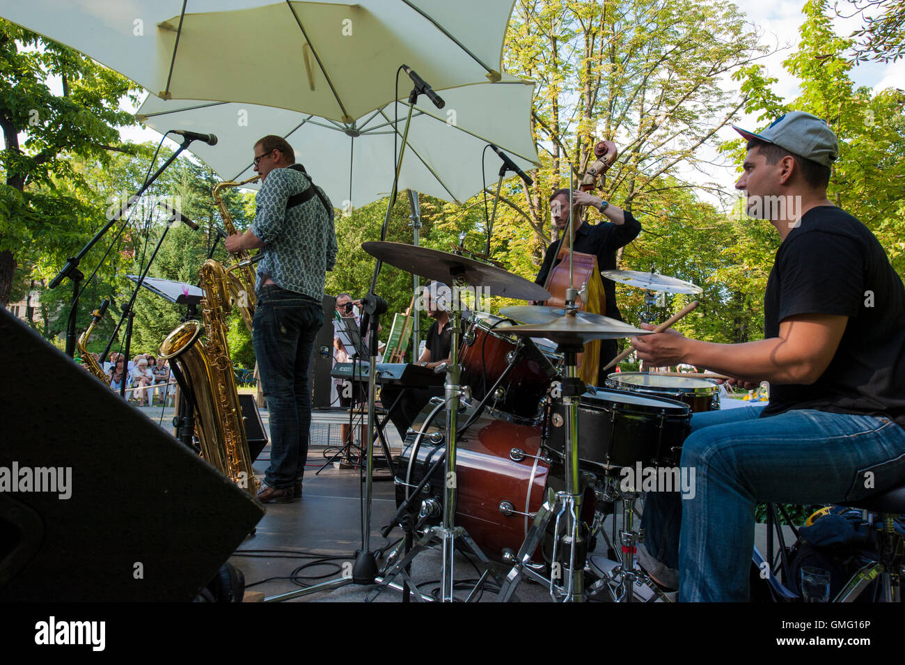 An open-air concert in a park in Warsaw, Poland Stock Photo - Alamy