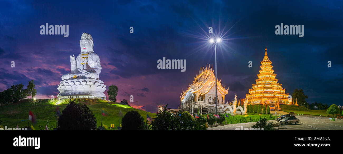 Wat hyua pla kang temple , Chiang Rai,northern of Thailand. Stock Photo