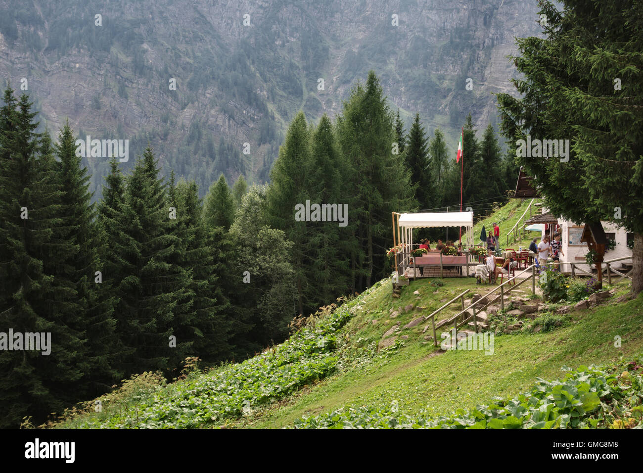 The Dolomites Trentino Northern Italy The Rifugio Bottari A Mountain Refuge Offering Food And Accommodation For Walkers Stock Photo Alamy