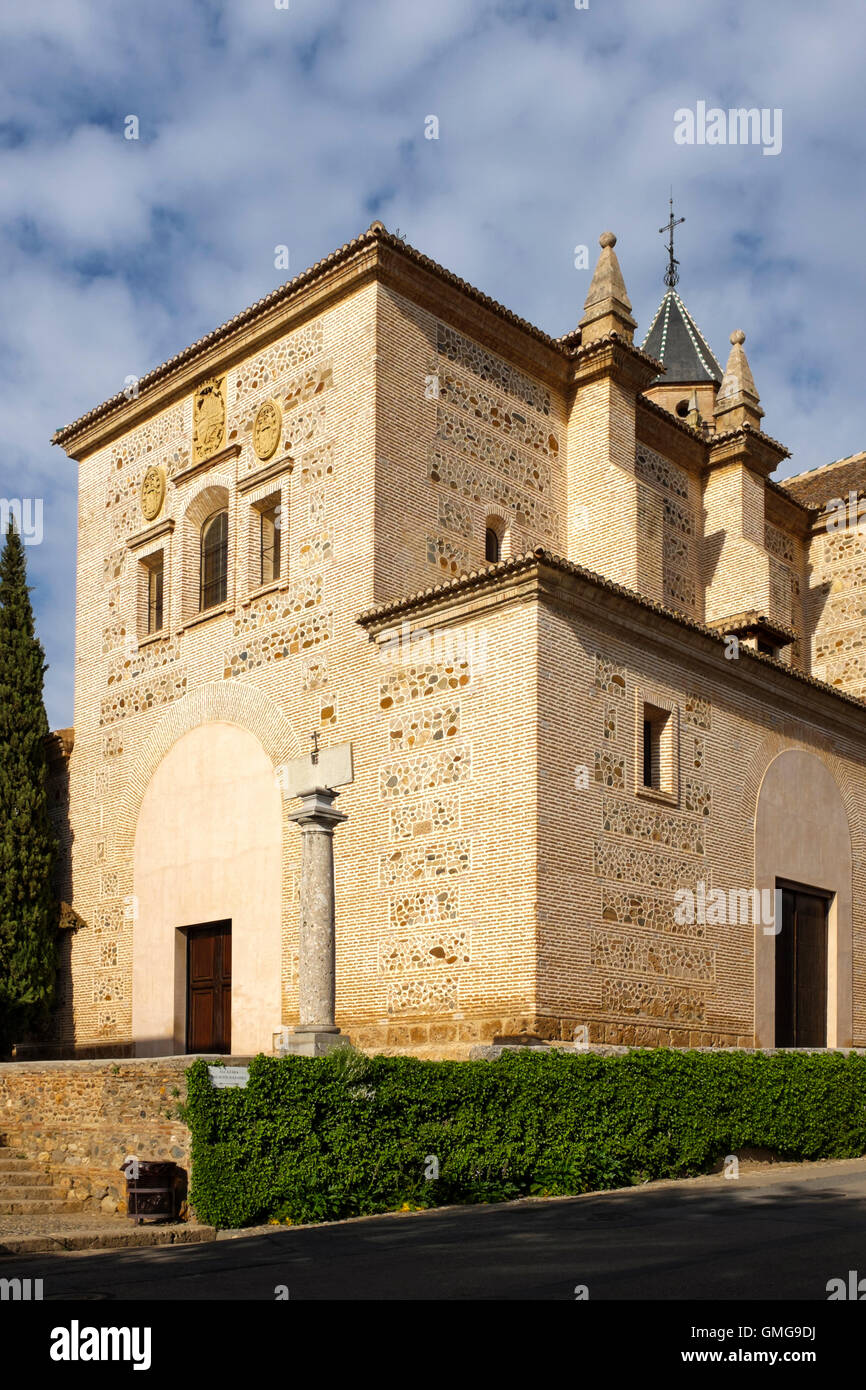 Iglesia de Santa Maria de la Alhambra or Church of Santa Maria de la Alhambra Granada, Spain. Stock Photo