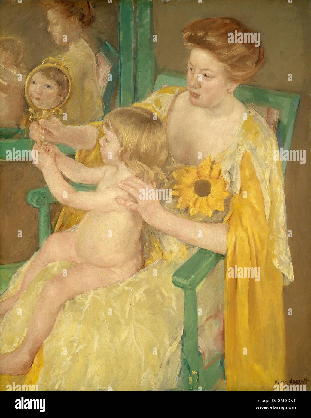 DIY Oil Painting Kit,Young Mother and Two Children Painting by Mary  Stevenson Cassatt DIY Oil Painting Paint by Number Kits