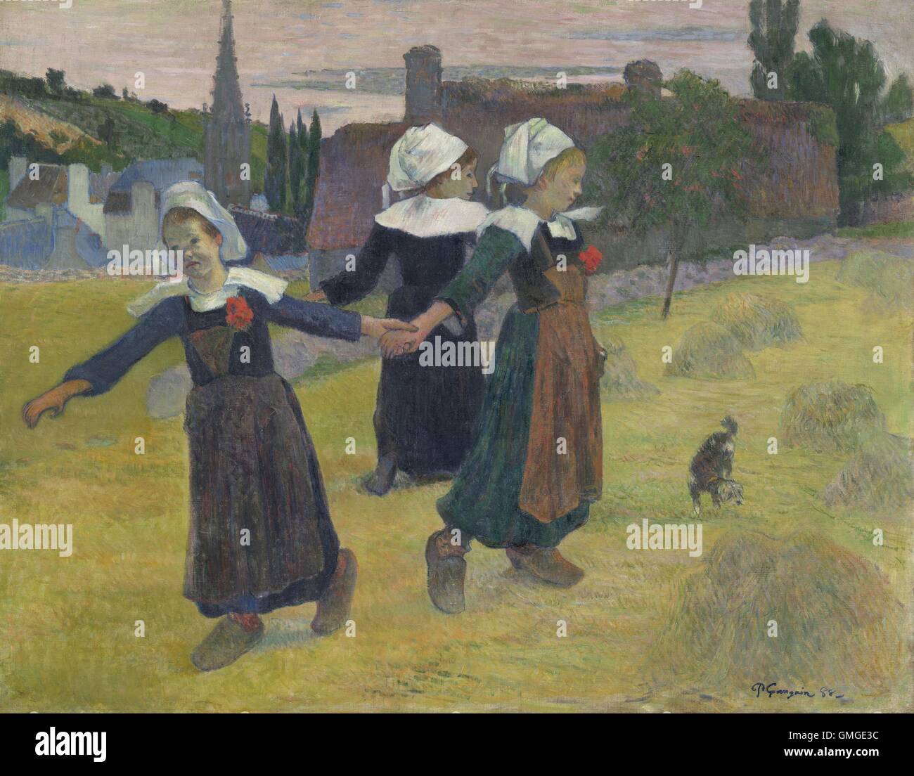 Breton Girls Dancing, Pont-Aven, by Paul Gauguin, 1888, French Post 
