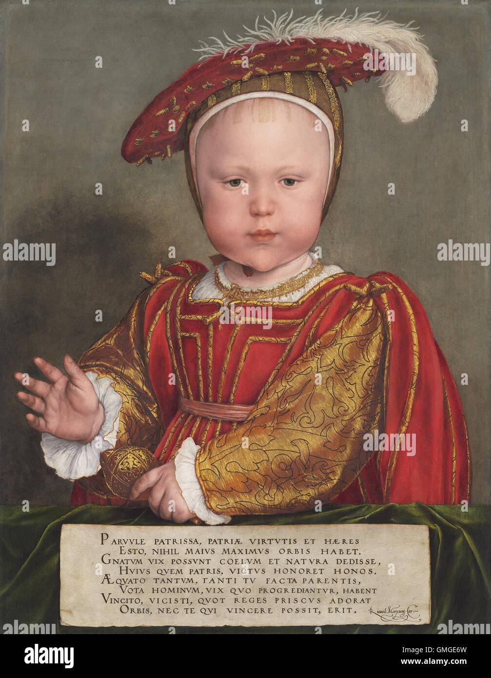 Edward VI as a Child, by Hans Holbein the Younger, 1538, German/English painting, oil on panel. Tudor King Henry VIII's son and Stock Photo