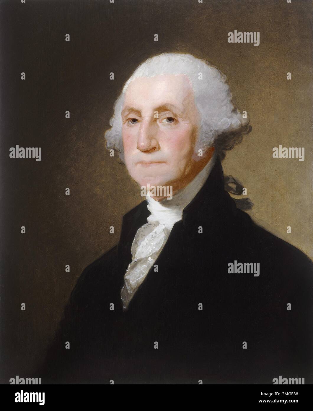 George Washington, by Gilbert Stuart, 1821, American painting, oil on ...