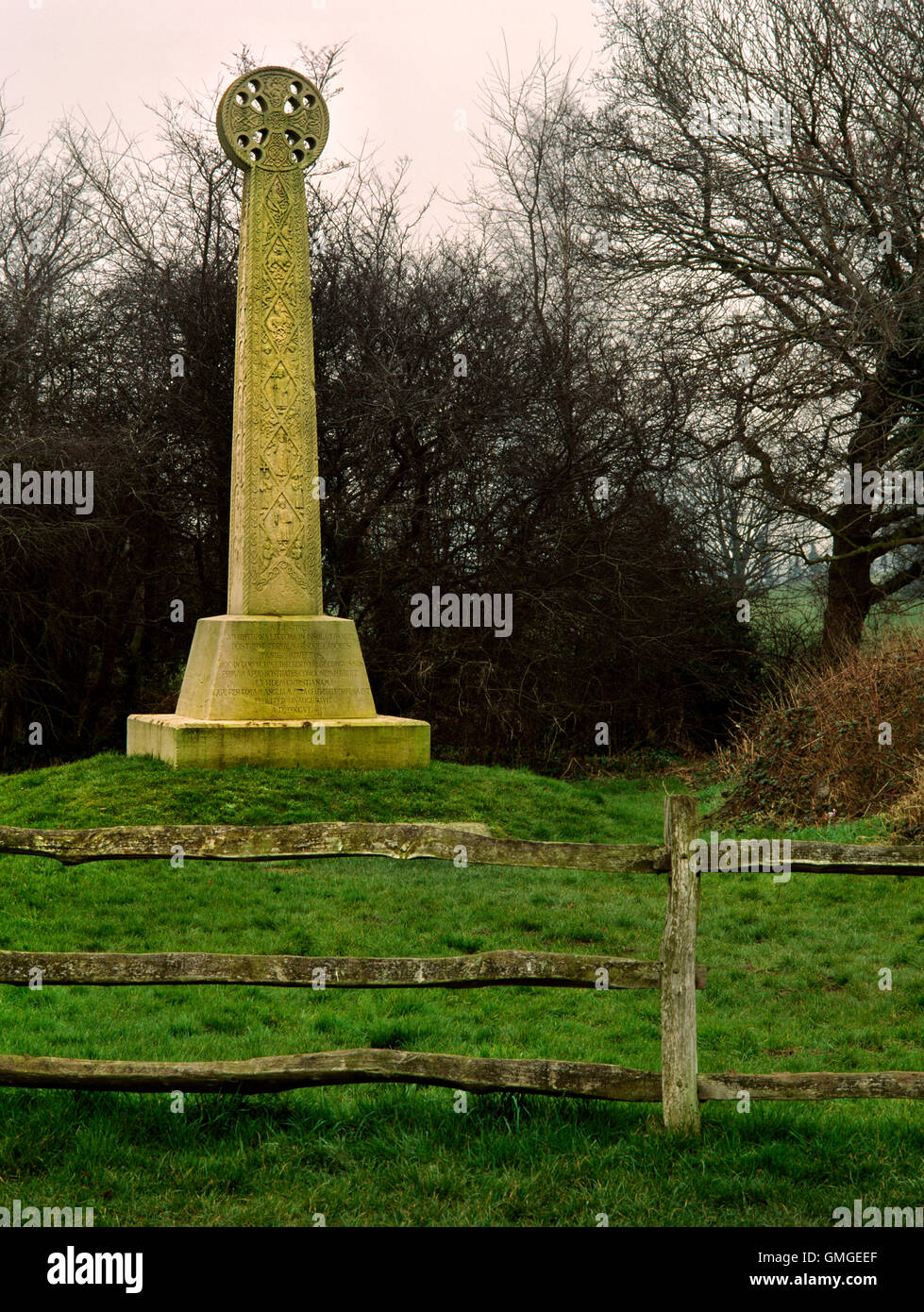 Memorial cross erected in1884 marks traditional site of first meeting ...