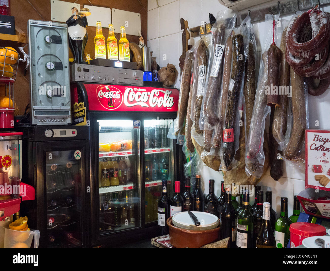 A typical Spanish bar in Toledo, Spain Stock Photo Alamy