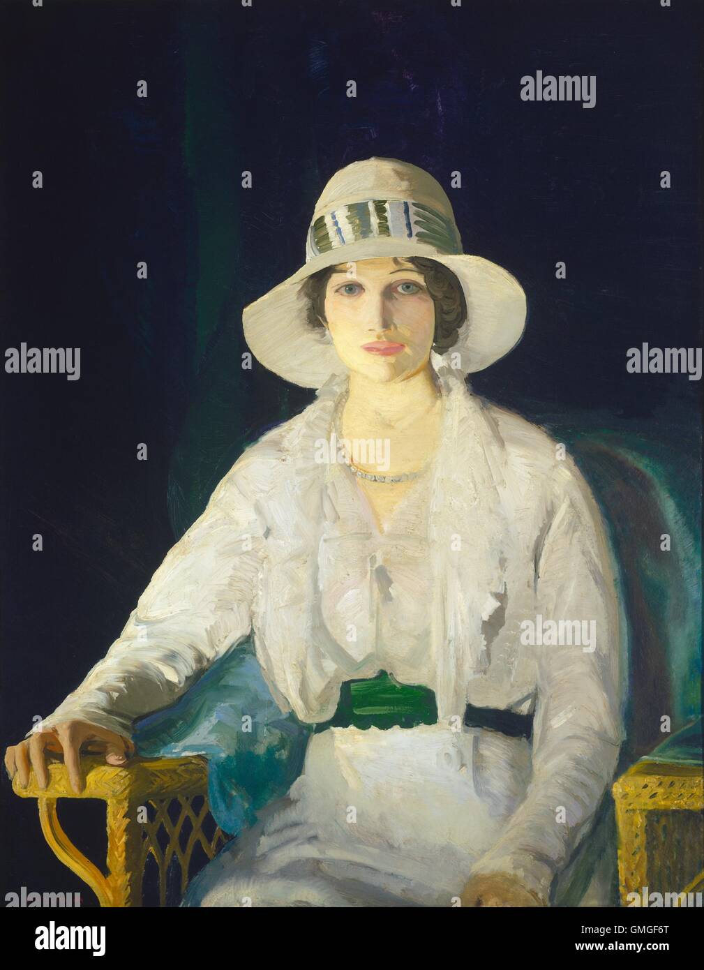 Florence Davey, by George Bellows, 1914, American painting, oil on canvas. Bellows painted this portrait in a more conventional Stock Photo
