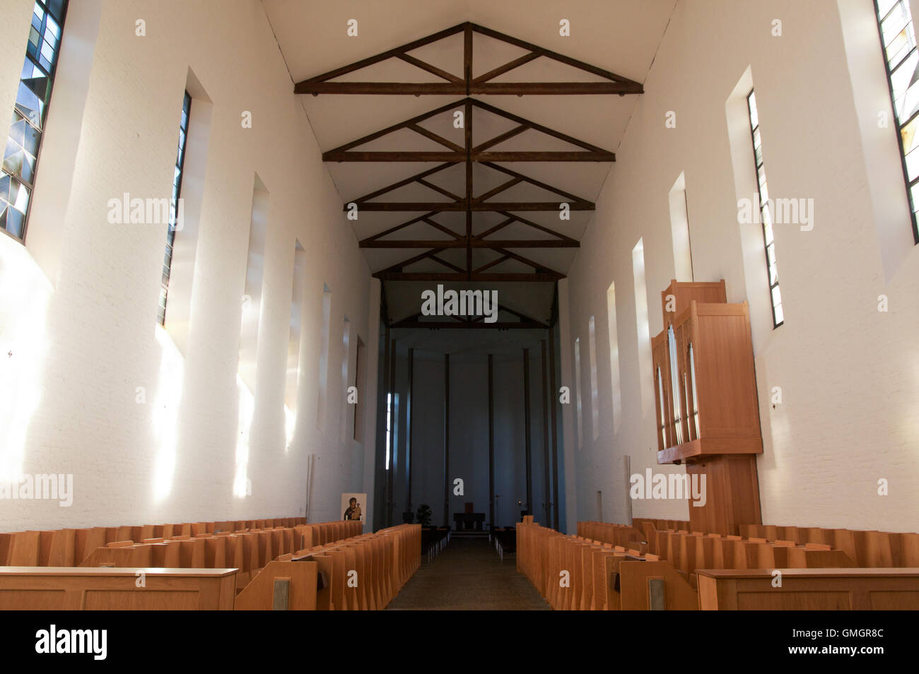 Interior of the Abbey of Gethsemani, a Trappist monastery in Kentucky Stock Photo