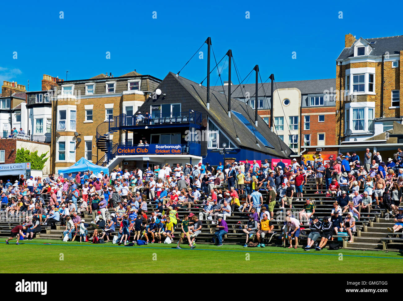 The crowd at Scarborough Cricket Club, North Marine Road, Scarborough