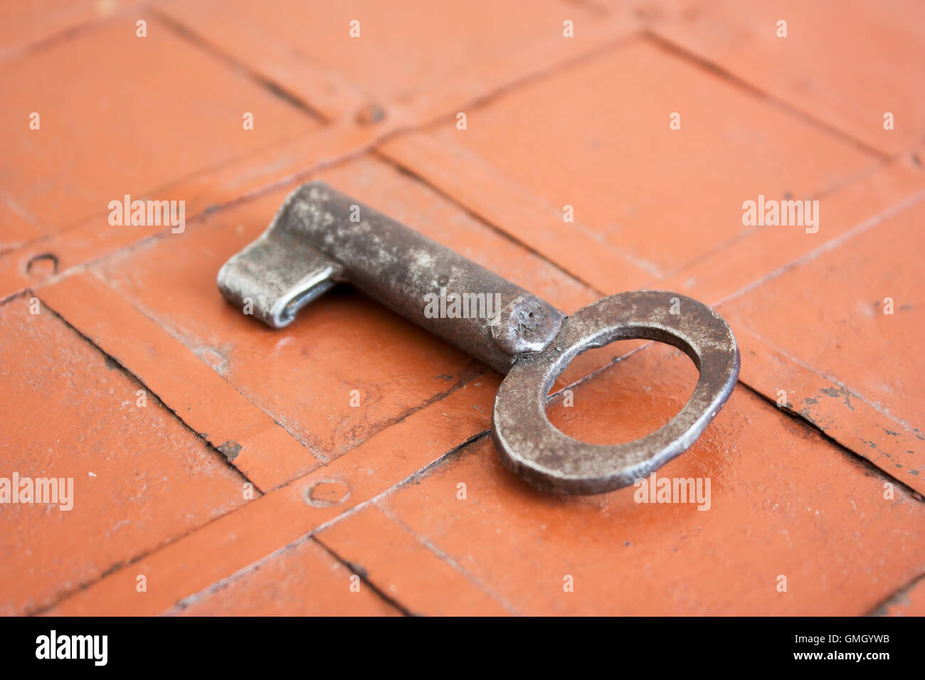 The key to the old trunk Stock Photo Alamy