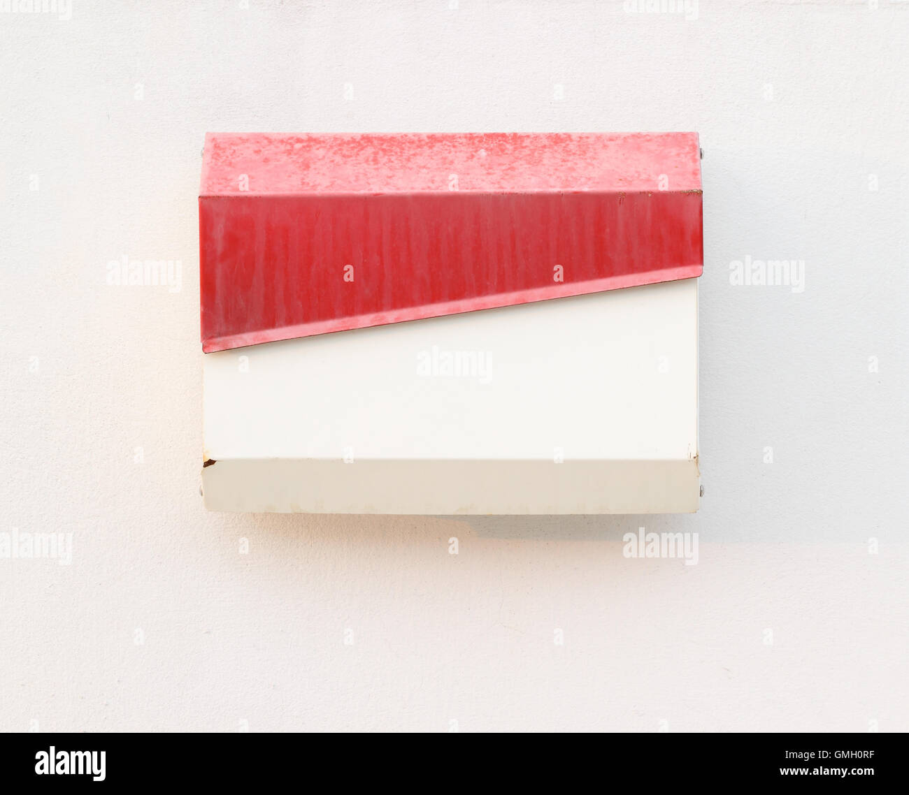 mailbox on white wall Stock Photo - Alamy