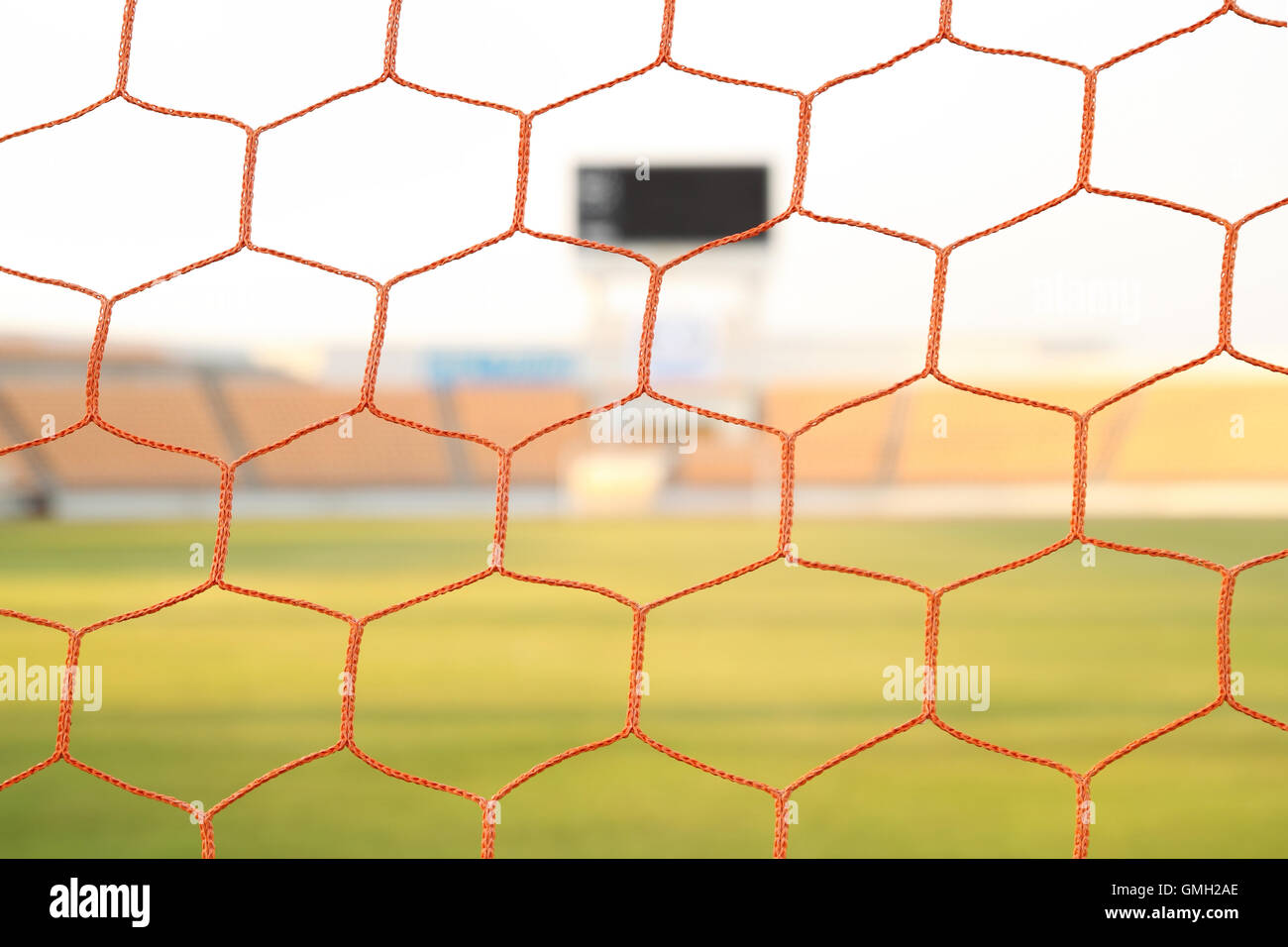net soccer goal football and green grass field Stock Photo Alamy