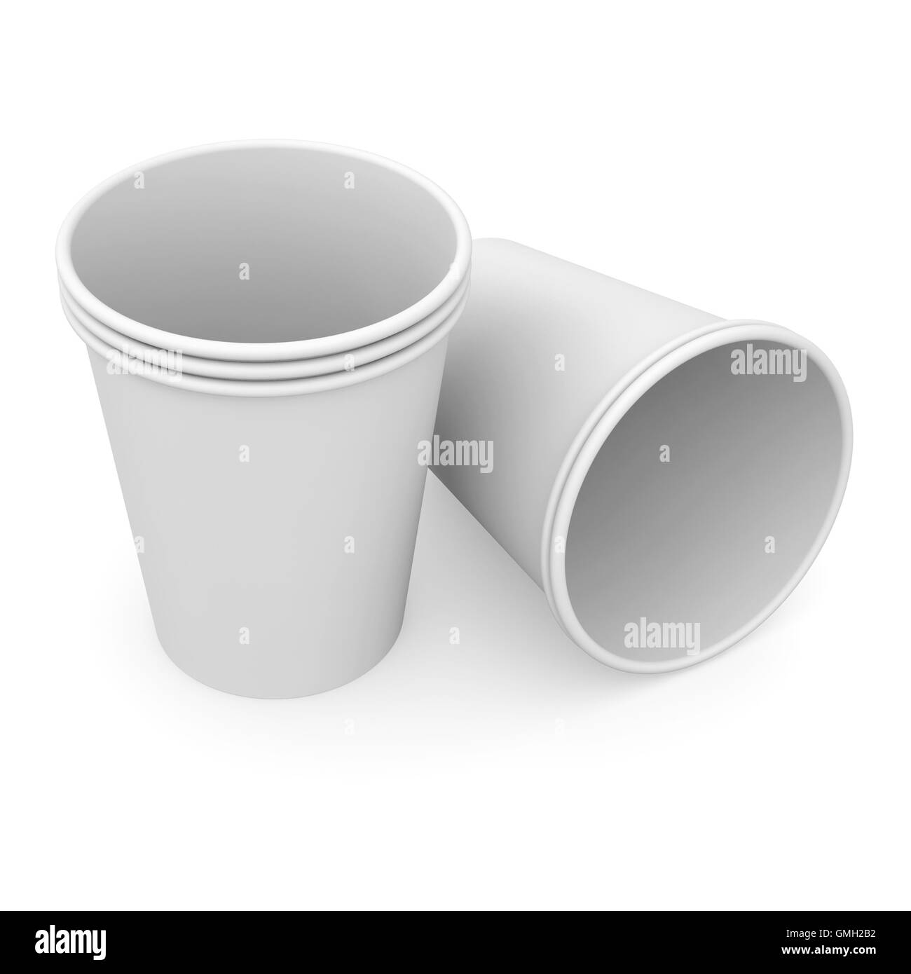 Group of white paper cups Stock Photo - Alamy