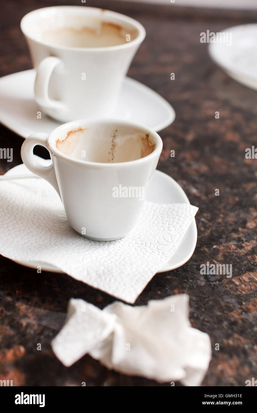 empty coffee cups Stock Photo Alamy